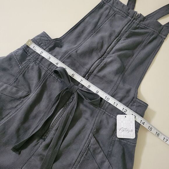 Free People Black Gray Overall Shortalls - Picture 8 of 16